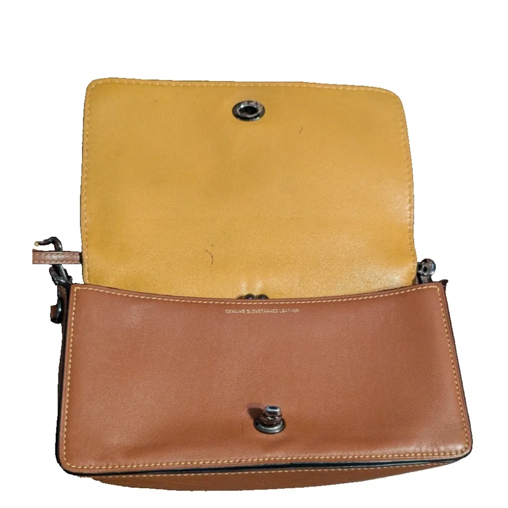 Disney X Coach Dinky Mickey Mouse Motif Leather Crossbody‎ Bag Tan